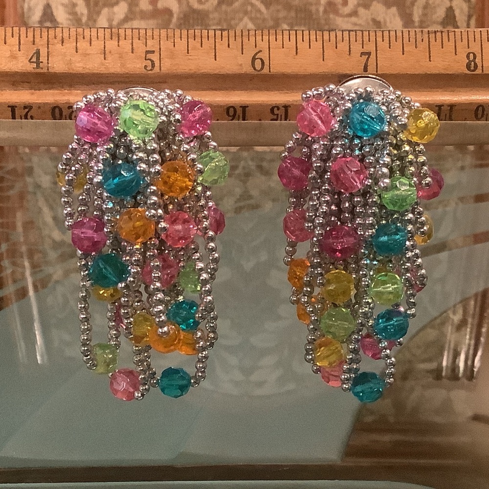 Clip on, costume jewelry earrings